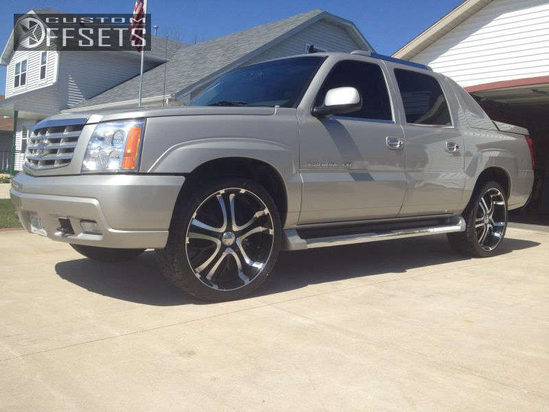 2006 Cadillac Escalade EXT with 22x9.5 15 Incubus Paranormal and 305/35R22  Nitto Terra Grappler and Stock | Custom Offsets