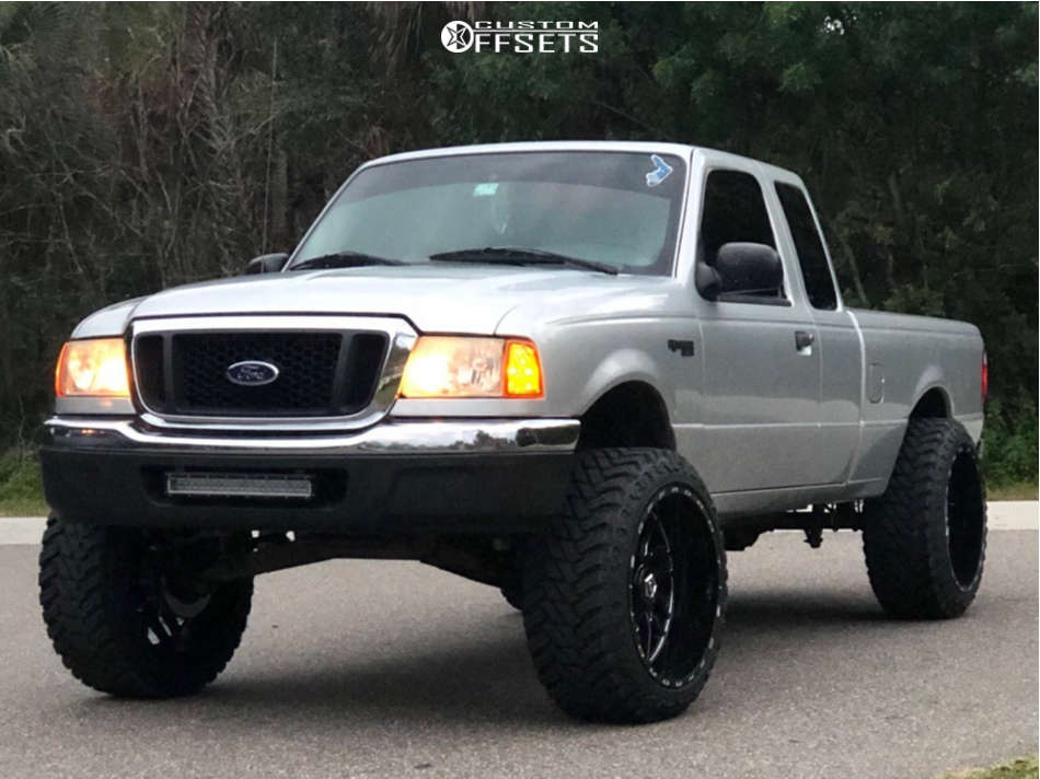 2004 Ford Ranger with 22x12 -44 TIS 544BM and 33/12.5R22 Atturo Trail Blade  Mt and Suspension Lift 6" | Custom Offsets