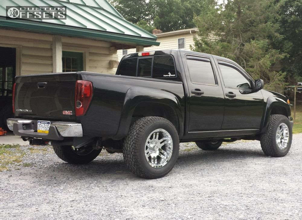 2008 GMC Canyon with 18x9 -12 Moto Metal MO951 and 285/60R18 Cooper Zeon  Ltz and Suspension Lift 3" | Custom Offsets