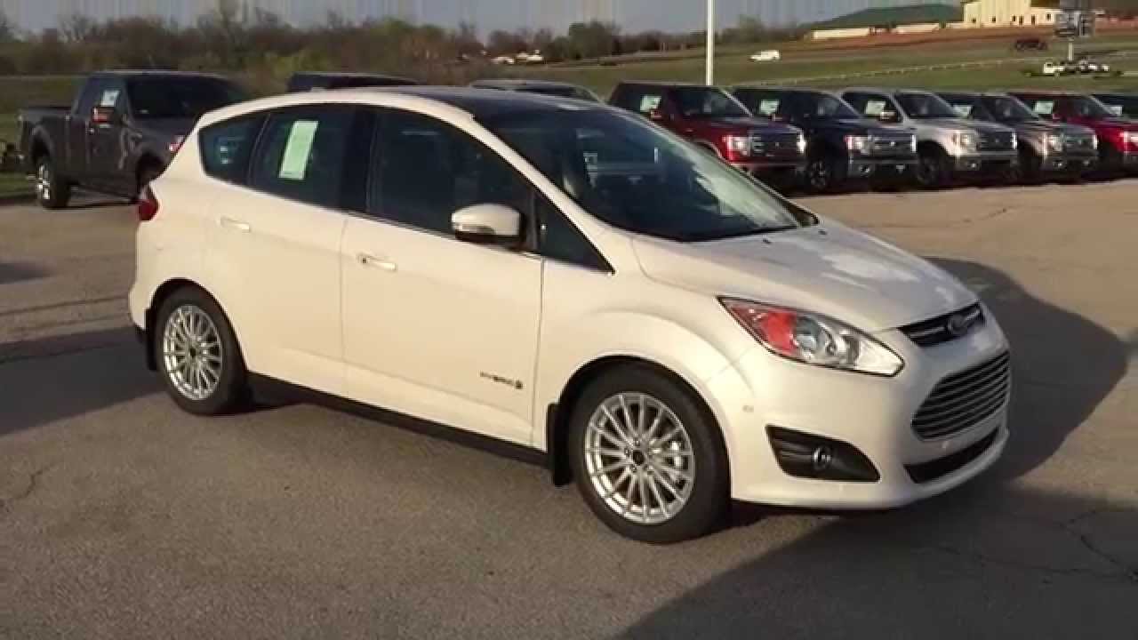 FL105382 2015 Ford C MAX Hybrid SEL White Platinum @PatriotFord - YouTube