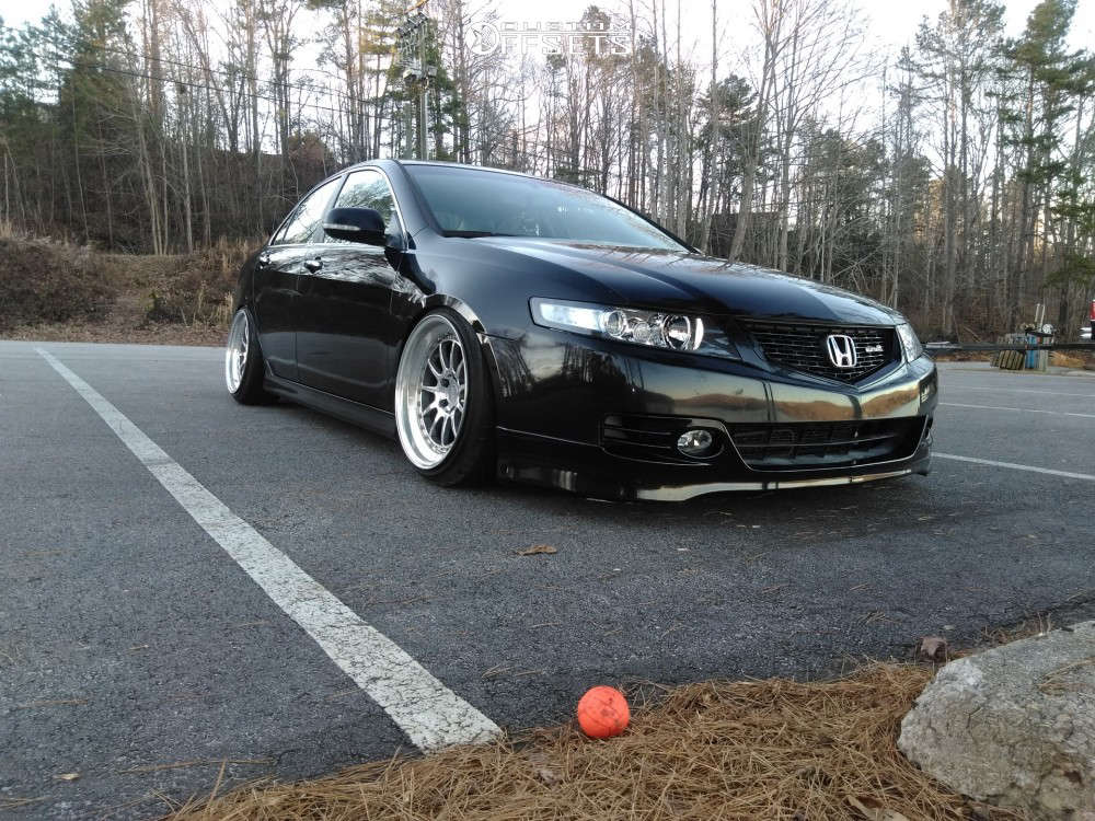 2006 Acura TSX with 18x9.5 24 CCW D110 and 205/40R18 Nitto Neo Gen and  Coilovers | Custom Offsets