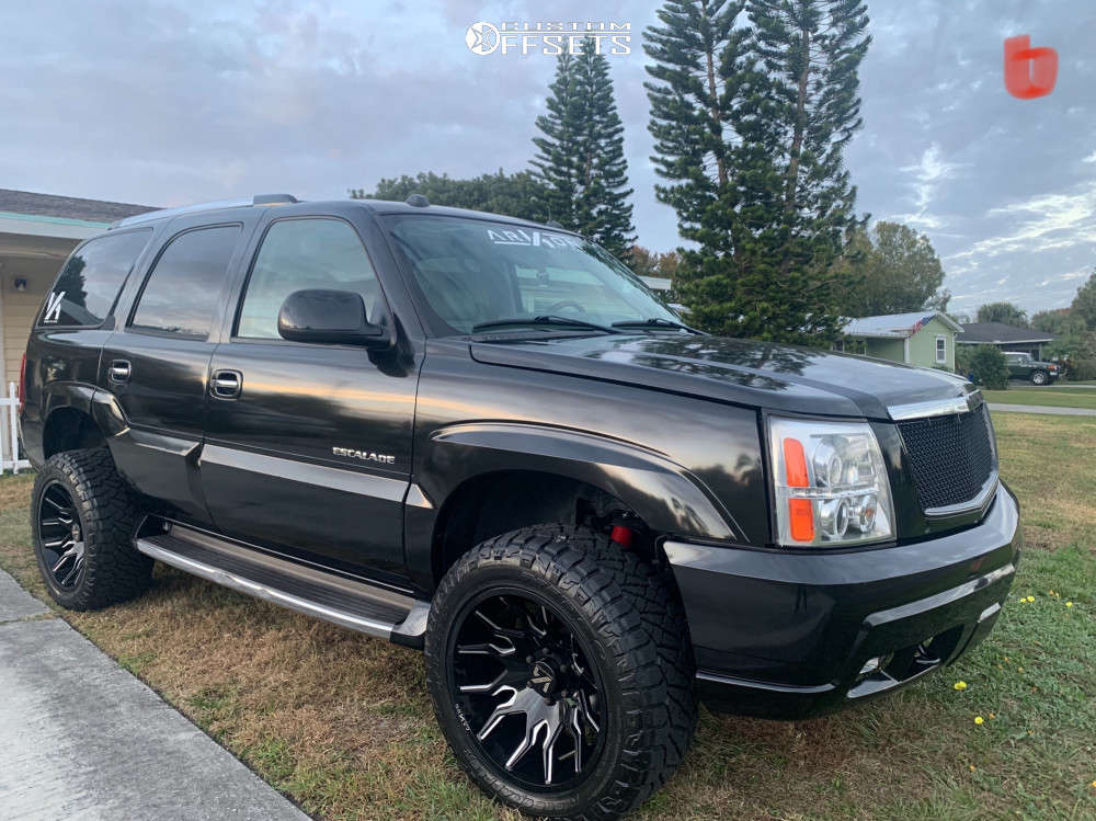 2004 Cadillac Escalade ESV with 20x10 -25 ARKON OFF-ROAD Roosevelt and  275/55R20 Nitto Trail Grappler and Leveling Kit | Custom Offsets