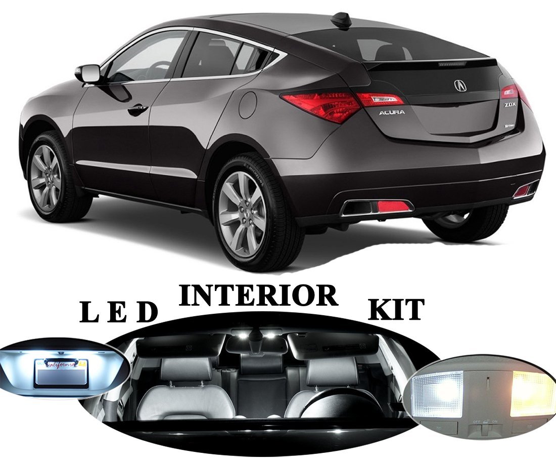 Amazon.com: LED Lights for Acura ZDX Xenon White LED Package Upgrade -  Interior + License plate / Tag + Vanity / Sun Visor + Reverse / Backup (11  pieces) : Automotive
