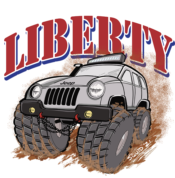 Jeep Liberty Sticker by Mark Jewell - Pixels