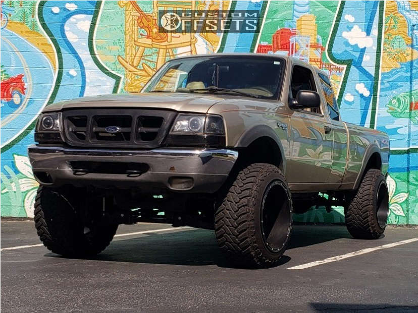 2000 Ford Ranger with 20x14 -76 Fuel Hostage and 33/12.5R20 Atturo Trail  Blade Mt and Suspension Lift 4" | Custom Offsets