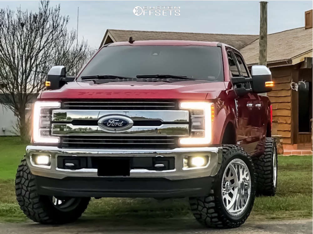 2019 Ford F-250 Super Duty with 22x12 -40 American Force Fallout Fp and  325/50R22 Cooper Discoverer Stt Pro and Leveling Kit | Custom Offsets