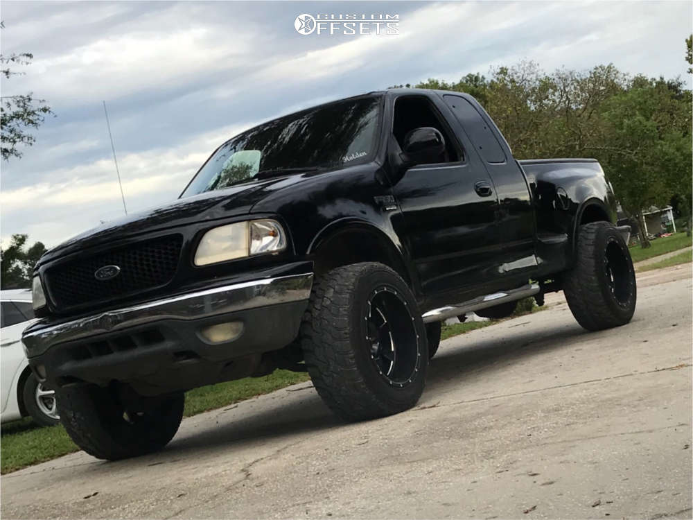 2000 Ford F-150 with 20x12 -44 Moto Metal Mo962 and 35/12.5R20 Hercules  Trail Digger Mt and Stock | Custom Offsets