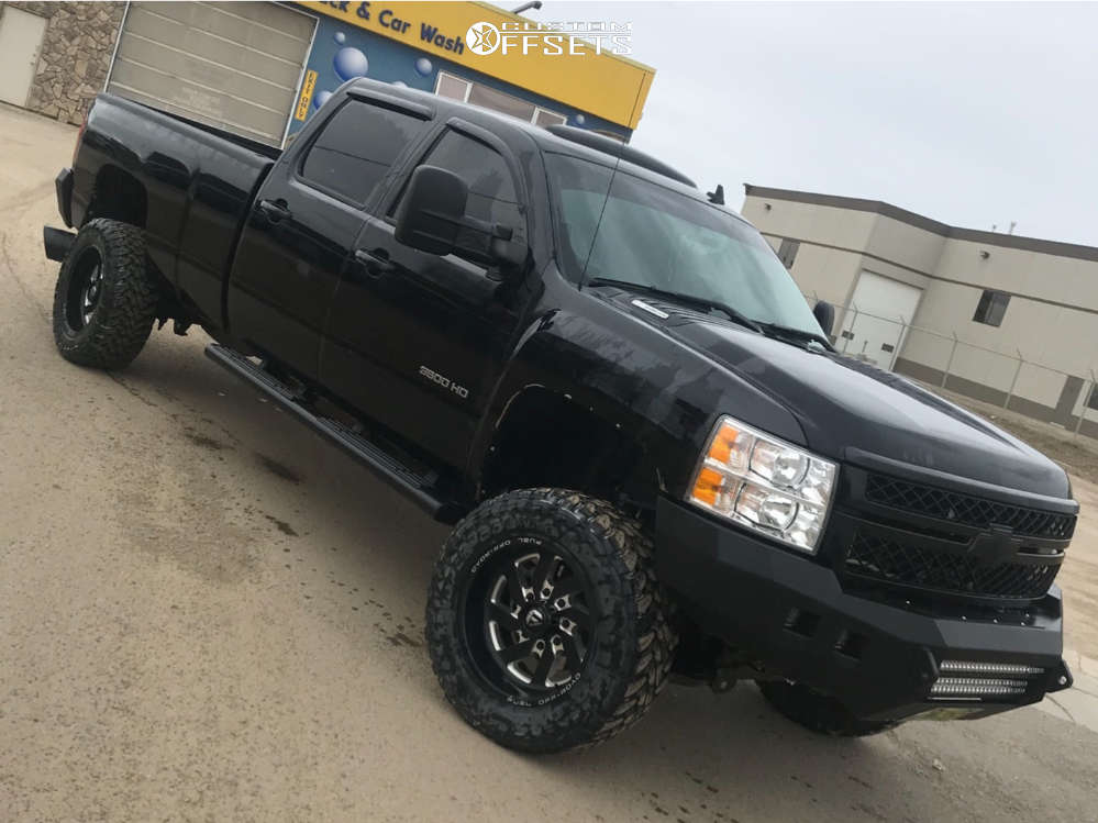 2014 Chevrolet Silverado 3500 HD with 20x10 -18 Fuel Turbo and 35/12.5R20  Toyo Tires Open Country M/T and Suspension Lift 5.5" | Custom Offsets