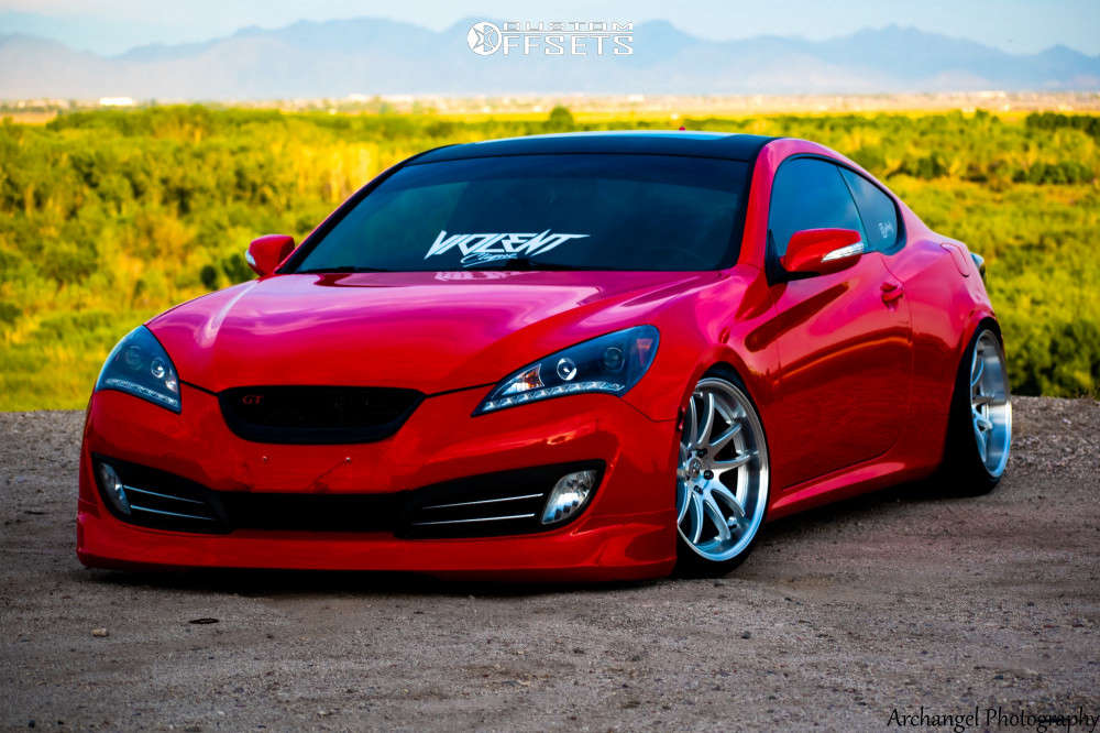 2011 Hyundai Genesis Coupe with 19x9.5 15 Aodhan DS02 and 235/35R19  Achilles Atr Sport and Coilovers | Custom Offsets