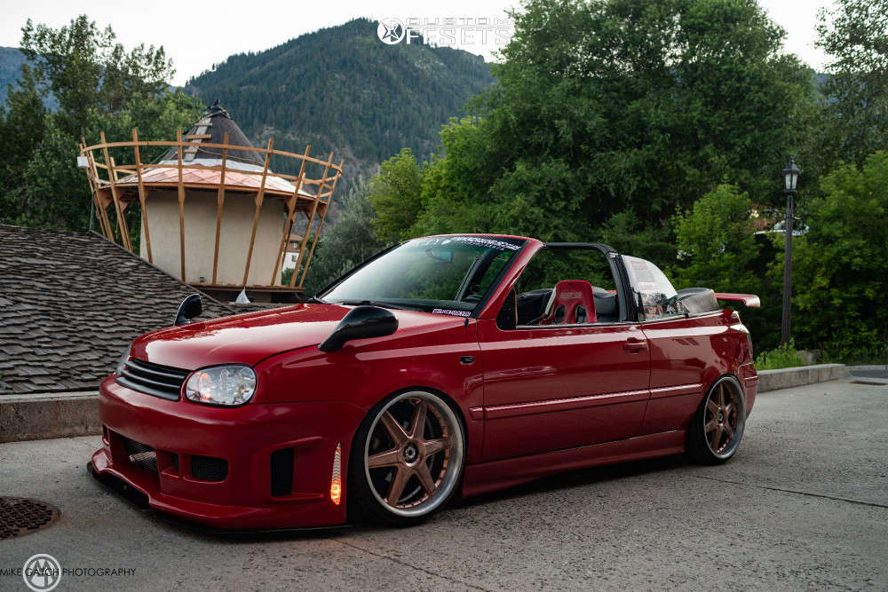 2001 Volkswagen Cabrio with 18x8.5 30 Racing Hart Type CR and 205/35R18  Nankang NS-20 and Coilovers | Custom Offsets