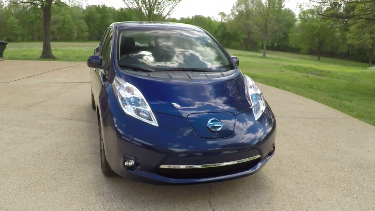 West TN 2017 Nissan Leaf SL Deep blue pearl used electric car leather for  sale info www sunsetmotors - YouTube