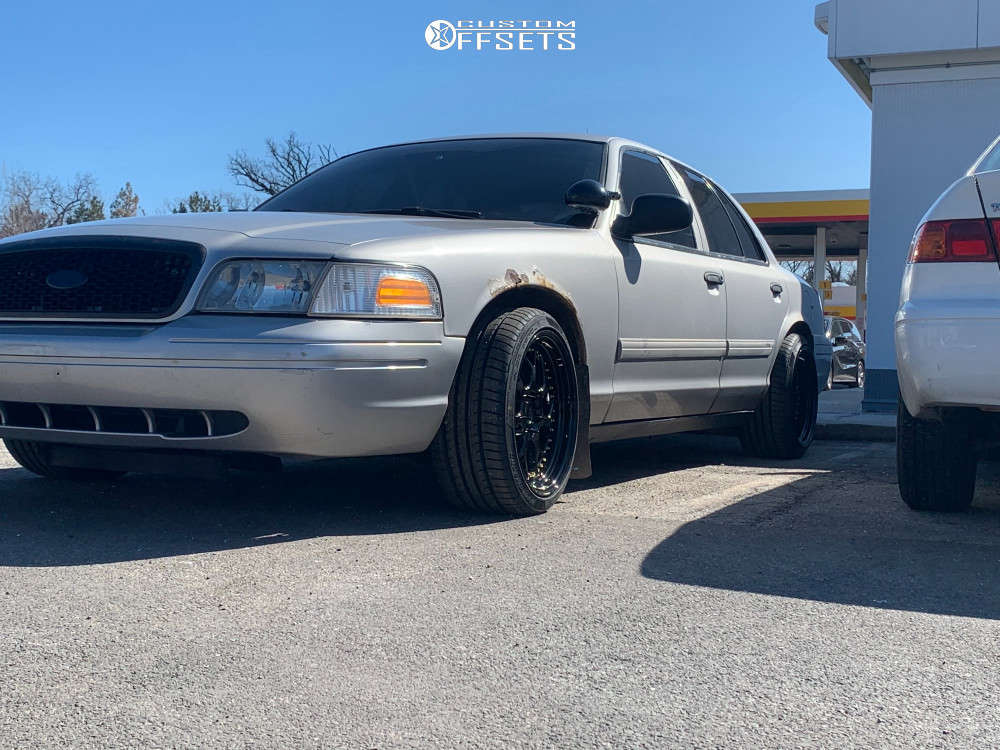 2009 Ford Crown Victoria with 18x9.5 15 Aodhan Ds01 and 255/35R18 Cosmo  Mucho Macho and Lowering Springs | Custom Offsets