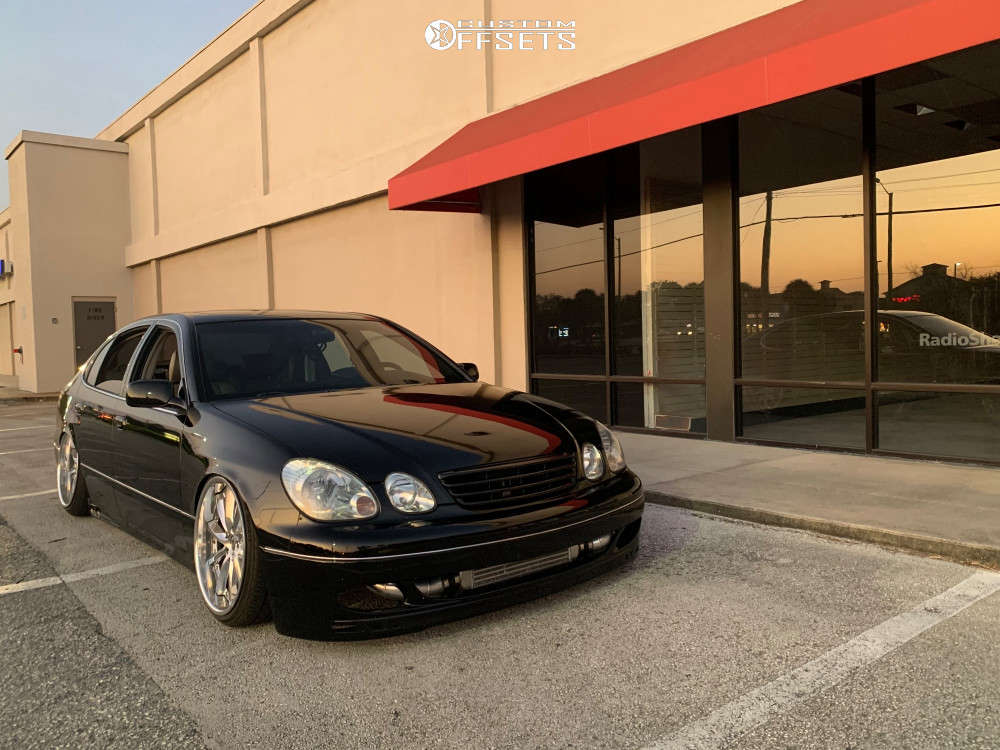 2004 Lexus GS300 with 19x9.5 20 Weds Vishunu and 225/35R19 Achilles Atr  Sport and Air Suspension | Custom Offsets