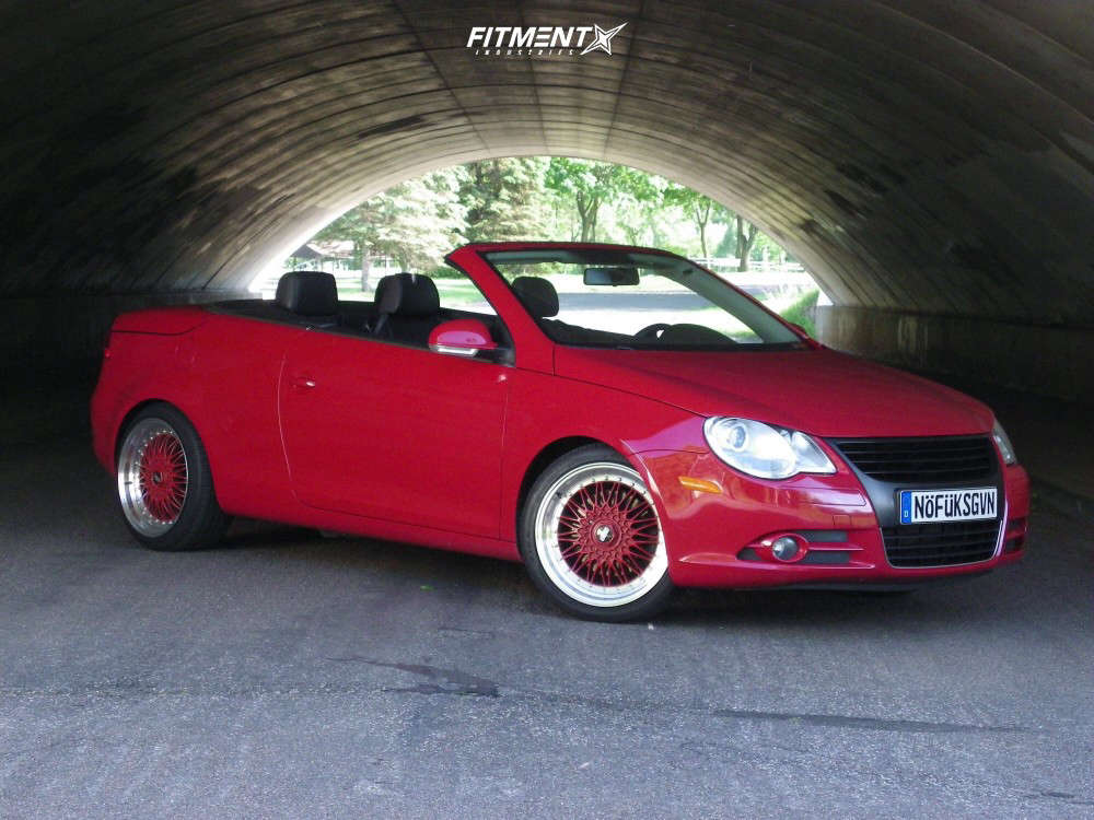 2007 Volkswagen Eos 2.0T with 18x8 STR 606 and Pirelli 225x40 on Lowering  Springs | 504638 | Fitment Industries