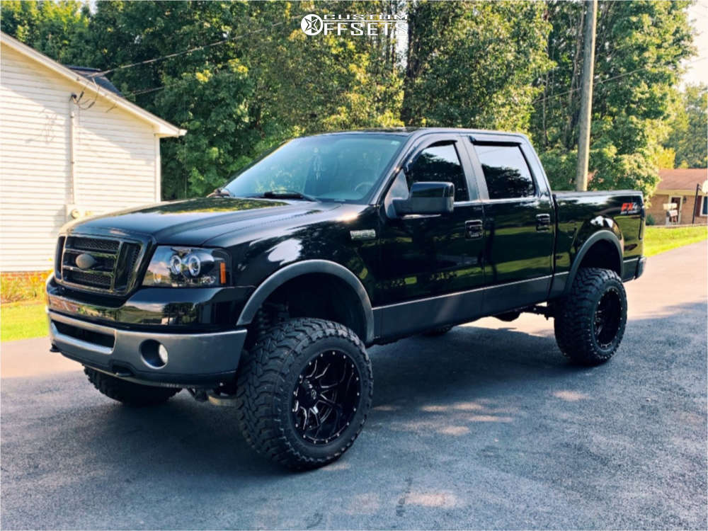 2008 Ford F-150 with 20x12 -43 Fuel Vandal and 35/12.5R20 Toyo Tires Open  Country M/T and Suspension Lift 6" | Custom Offsets