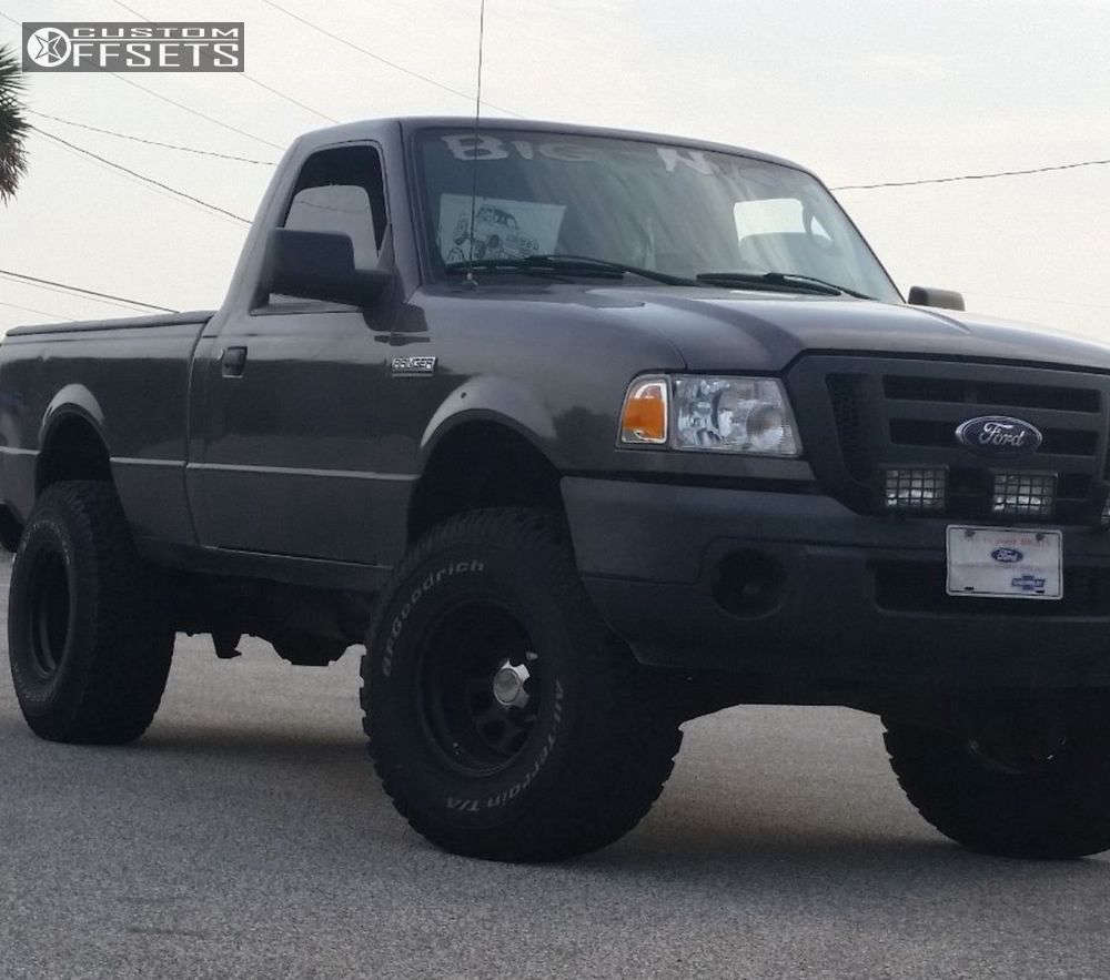 2010 Ford Ranger with 15x10 -38 Cragar D Window and 33/12.5R15 BFGoodrich  All Terrain TA KO2 and Leveling Kit & Body Lift | Custom Offsets
