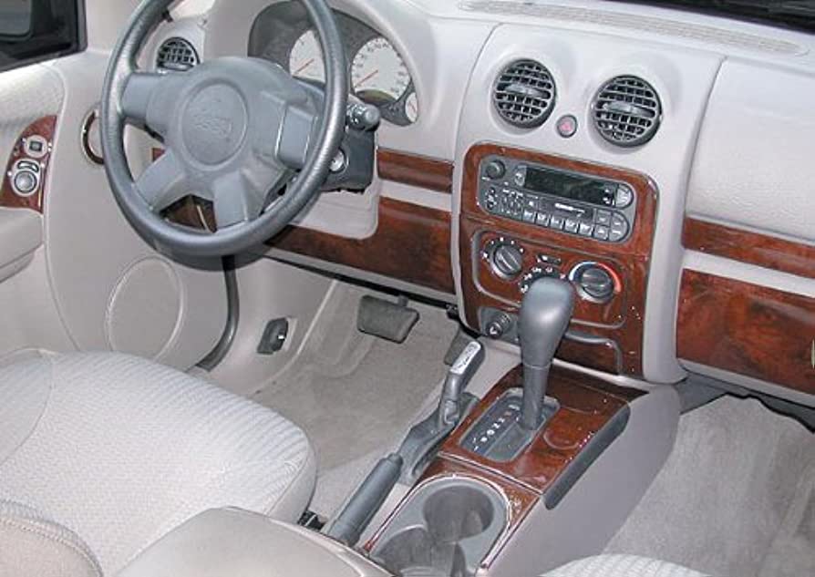 Amazon.com: Jeep Liberty Interior BURL Wood Dash Trim KIT Set 2005 2006  2007 : Automotive