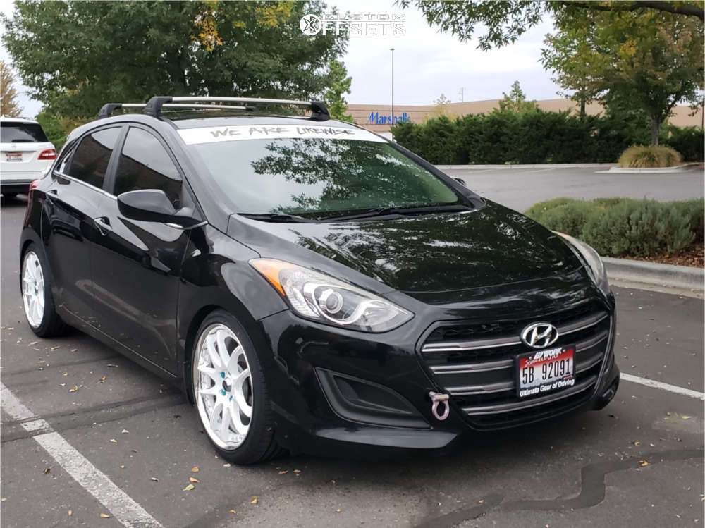 2016 Hyundai Elantra GT with 18x8.5 35 Work Emotion Cr 3p and 225/40R18  Toyo Tires Proxes Sport and Coilovers | Custom Offsets