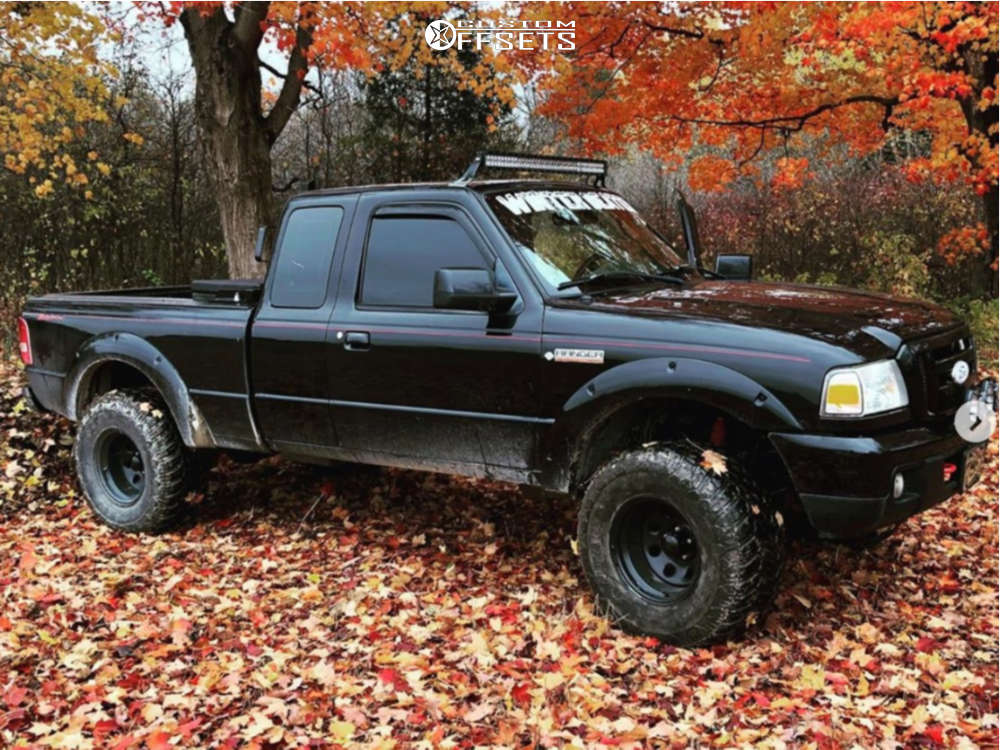 2006 Ford Ranger with 15x10 -35 Black Rock Type 8 and 33/12.5R15 Antares  Deep Digger and Suspension Lift 3" | Custom Offsets