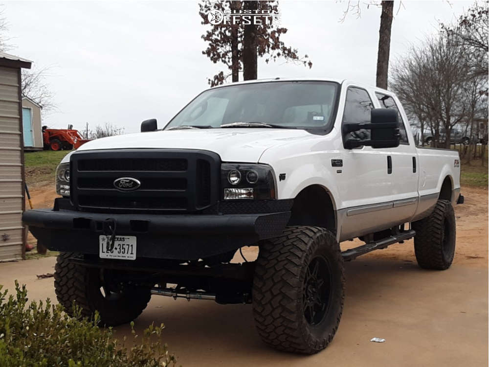 2003 Ford F-250 Super Duty with 20x9 18 Mayhem Missile and 38/15.5R20 Nitto  Trail Grappler and Suspension Lift 6" | Custom Offsets