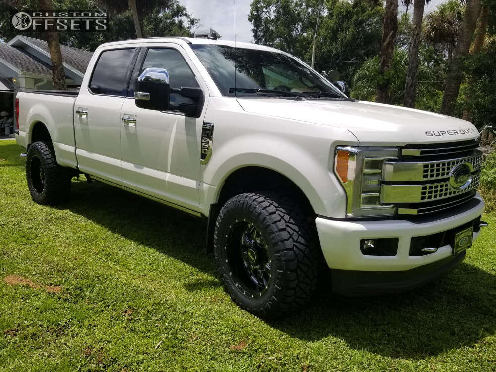 2019 Ford F-250 Super Duty with 20x10 -19 Sota Scar and 35/12.5R20 Nitto  Ridge Grappler and Stock | Custom Offsets
