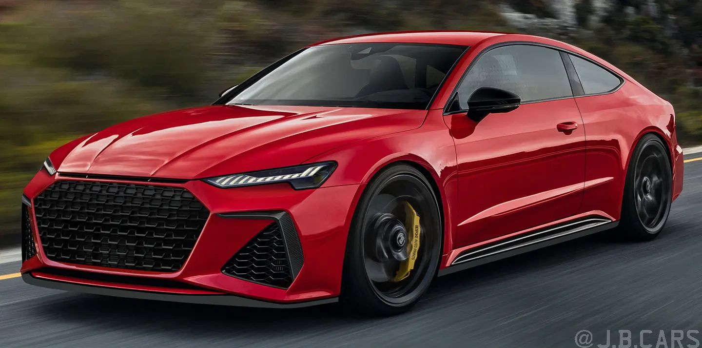 Audi RS 7 Coupe Seems CGI Primed for a BMW M8 Competition and C8 Z06 Fight  - autoevolution